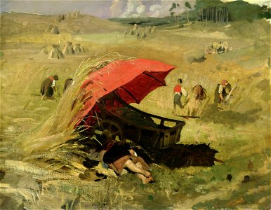 Franz von Lenbach - Der rote Schirm (ca.1880)