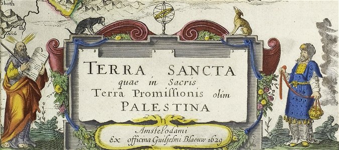 Legend. Willem Janszoon Blaeu and Joan Blaeu. Terra Sancta quae in Sacris Terra Promissionis olim Palestina. 1648-1664