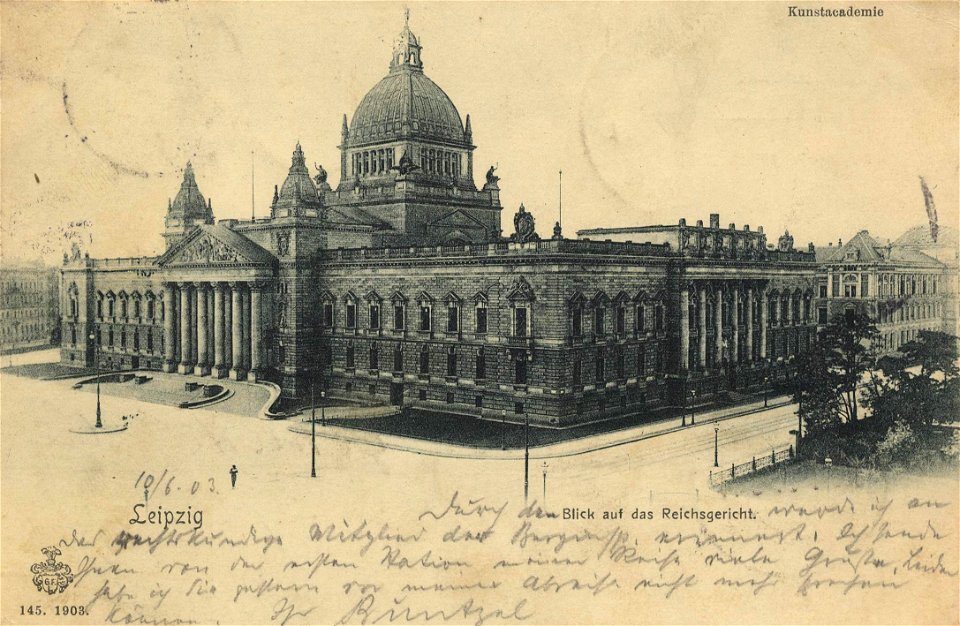 Leipzig, Sachsen - Kunstakademie und Reichsgericht (Zeno Ansichtskarten)
