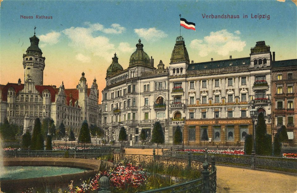 Leipzig, Sachsen - Neues Rathaus und Verbandshaus (Zeno Ansichtskarten)