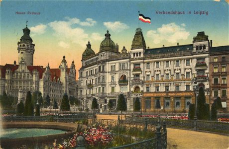Leipzig, Sachsen - Neues Rathaus und Verbandshaus (Zeno Ansichtskarten)