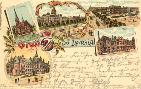 Leipzig, Sachsen - Lutherkirche; Pleissenburg; Museum (Zeno Ansichtskarten)