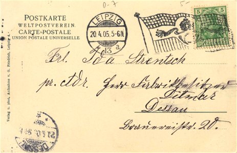 Leipzig, Sachsen - Augustusplatz (6) (back) (Zeno Ansichtskarten)