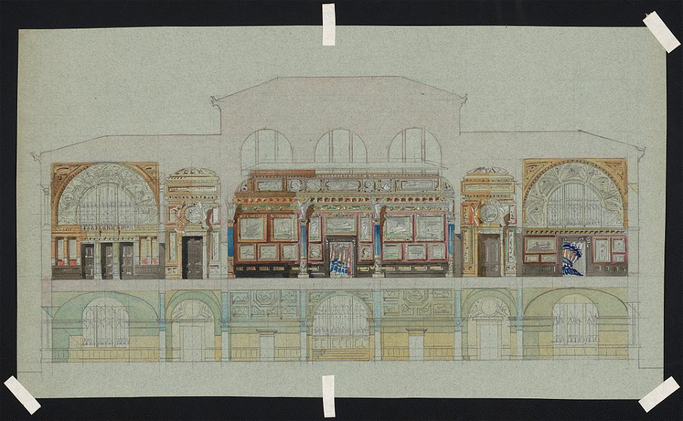Lenox Library, New York, New York. Interior elevation LCCN2016652752