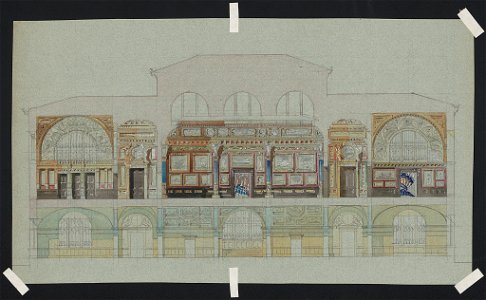 Lenox Library, New York, New York. Interior elevation LCCN2016652752