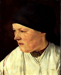 Wilhelm Leibl - Kopf eines Bauernmädchens (1879)