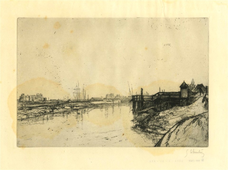 Leheutre - Le canal d'Eu (environs du Tréport), 1978,0121.334