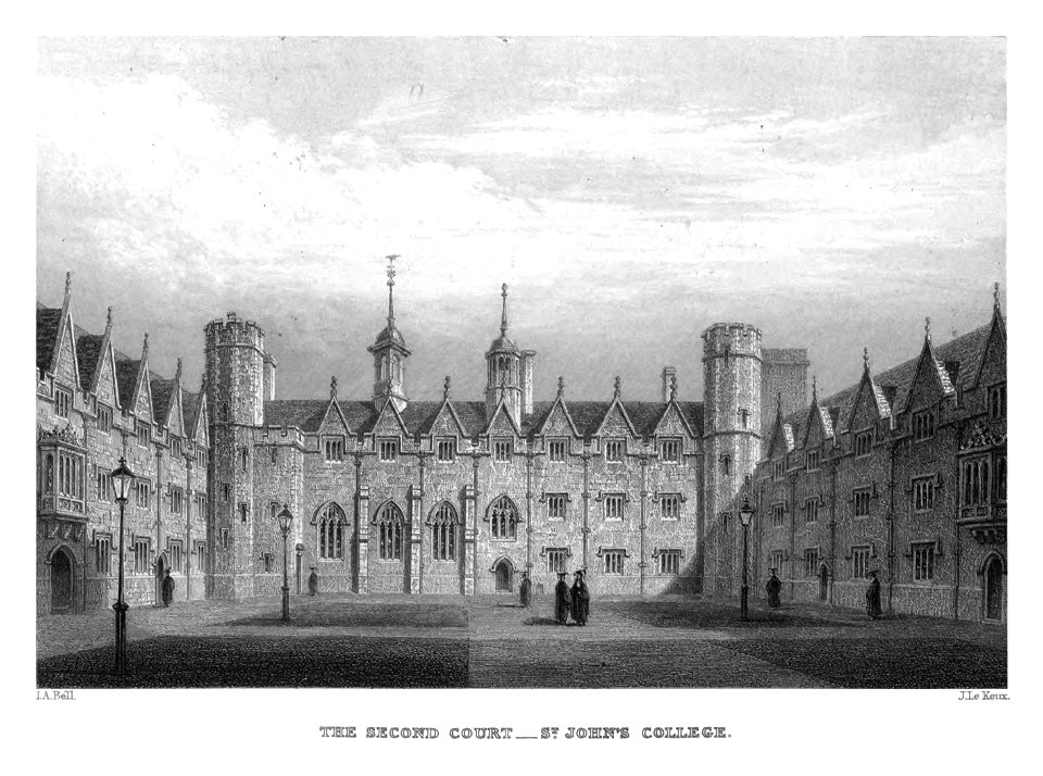 LeKeux - Cambridge, c1840 - St John's 06, Second Court - memorialsofcambr01wriguoft 0226