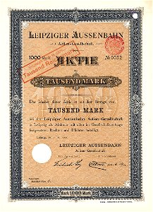 Leipziger Aussenbahn AG 1000 Mk 1900