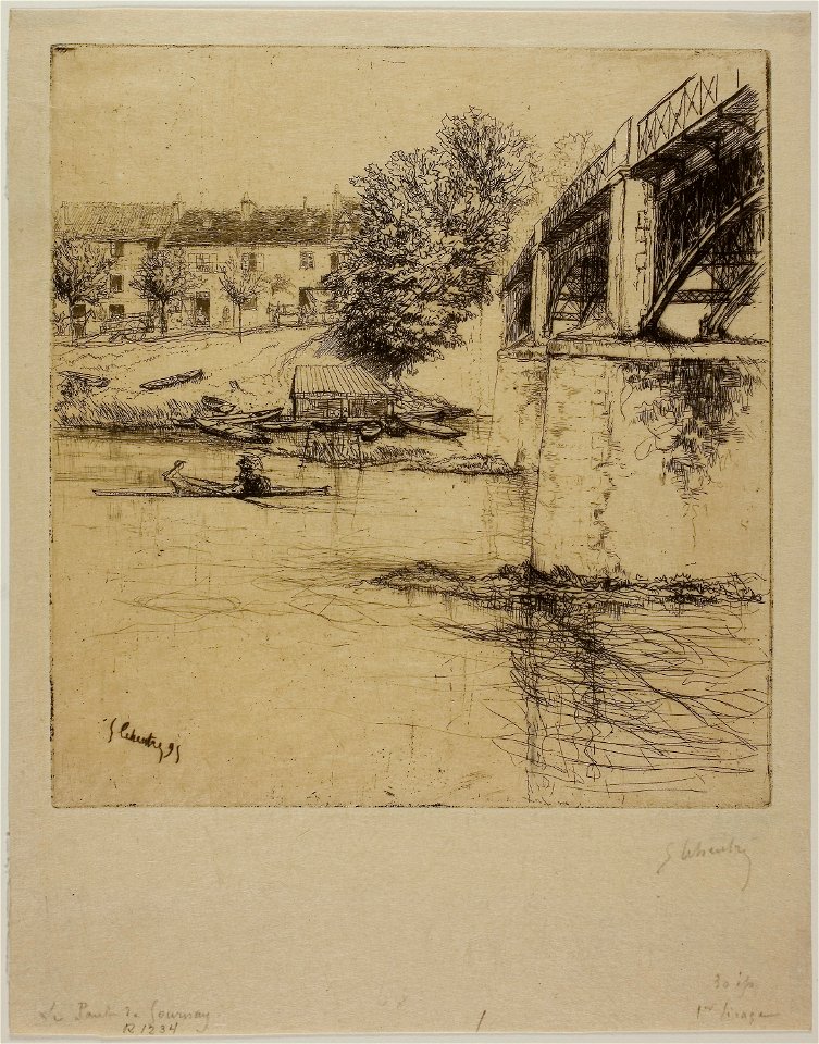 Leheutre - The Bridge at Gournay, from the Side, 1938.1568