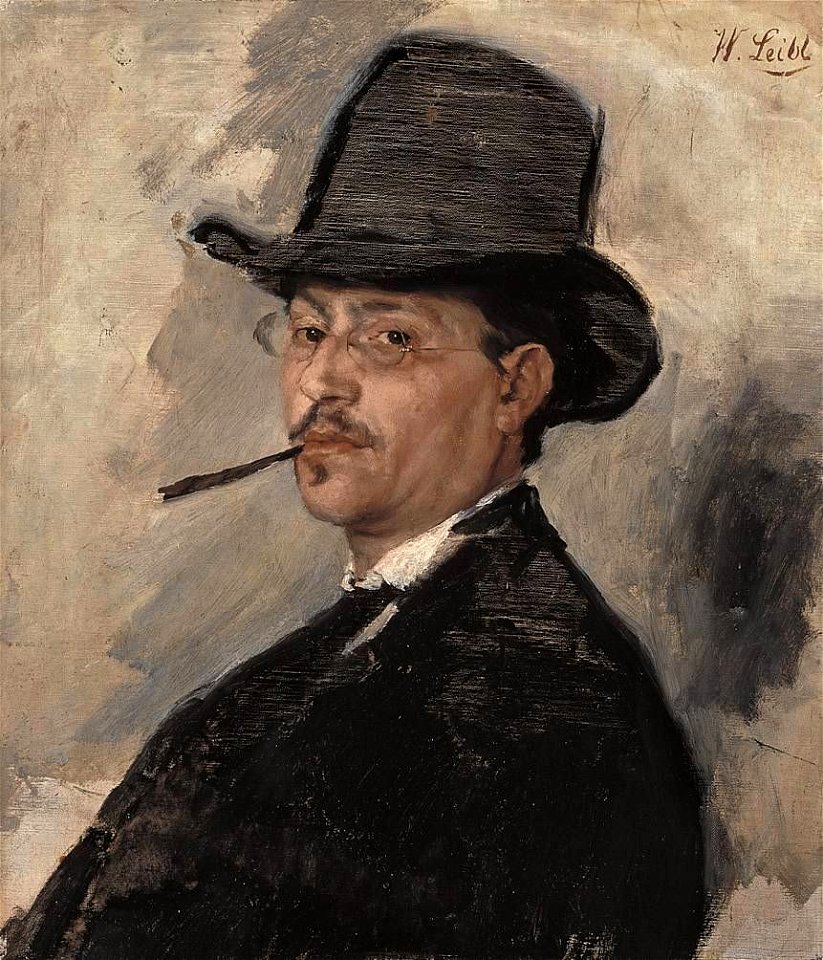 Wilhelm Leibl - Porträt des Malers Carl Schuch (1876)