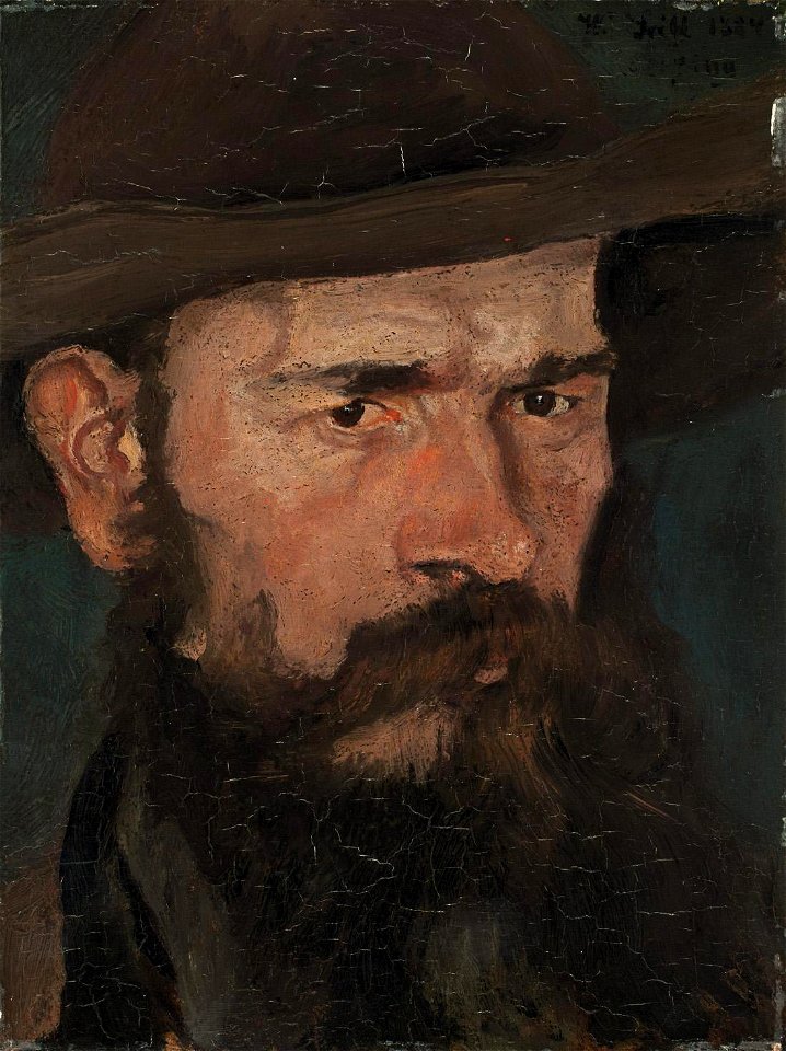 Wilhelm Leibl - Kopf eines bärtigen Mannes (1884)