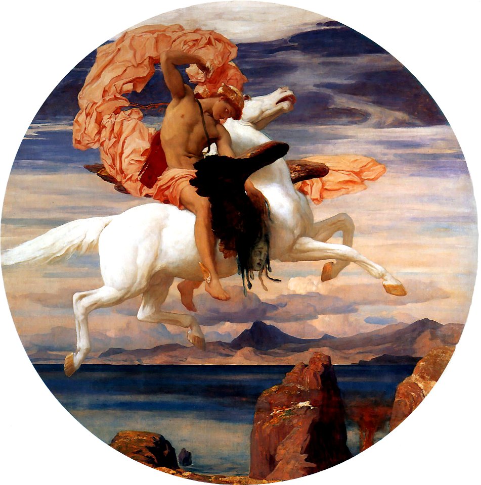 Leighton, Frederic - Perseus On Pegasus Hastening To the Rescue of Andromeda - 1895-96
