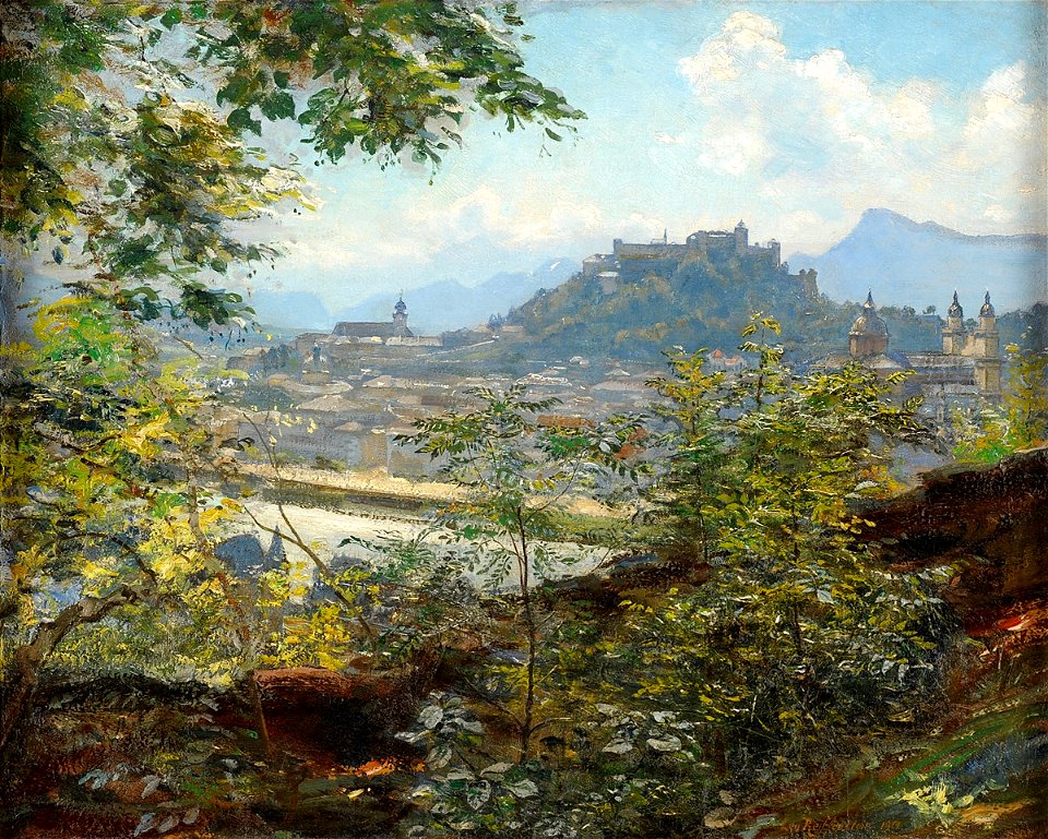 Leo Reiffenstein Ansicht von Salzburg