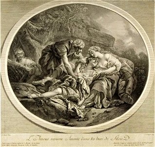 Lempereur Louis-Simon - L'Amour ranime Aminte dans les bras de Silvie