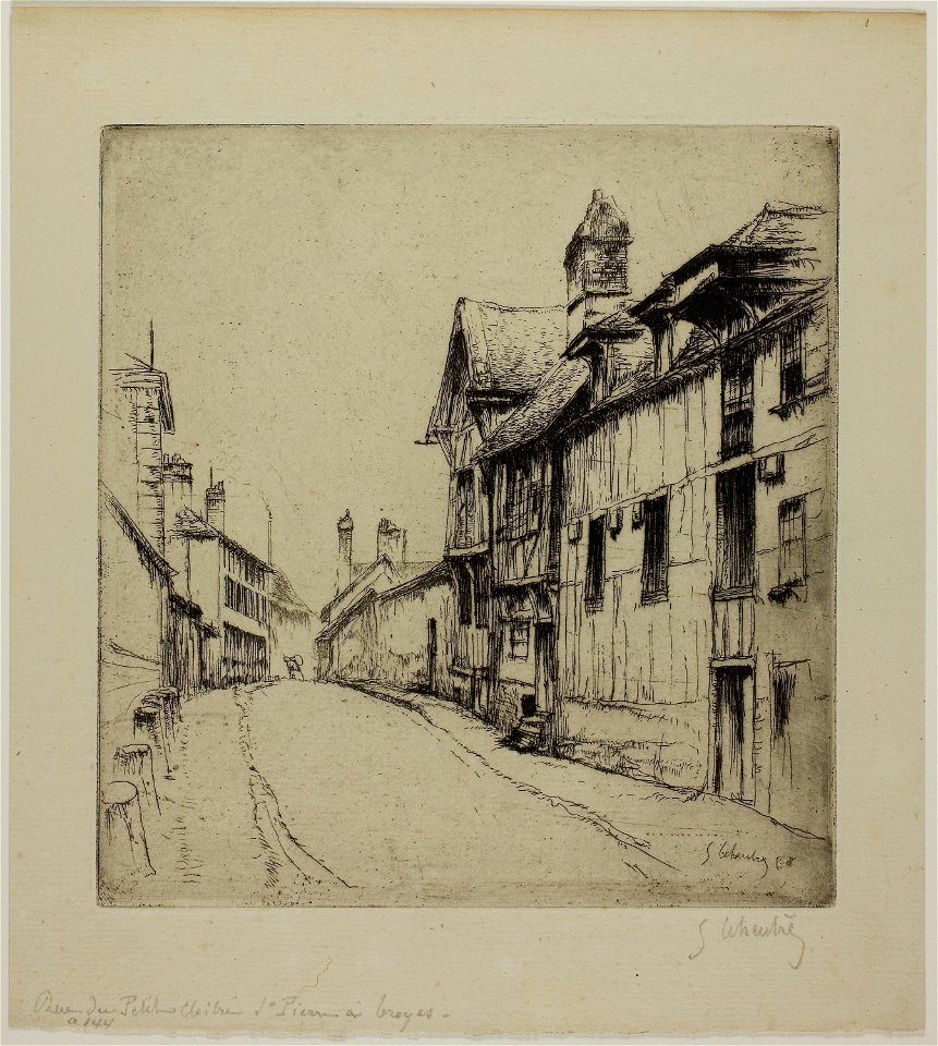 Leheutre - The Little Cloister Street, Troyes, 1927.3955