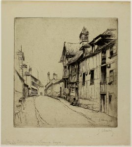 Leheutre - The Little Cloister Street, Troyes, 1927.3955