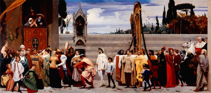 Leighton of Stretton, Frederick Leighton, Baron - Cimabue's Madonna Carried in Procession - Google Art Project
