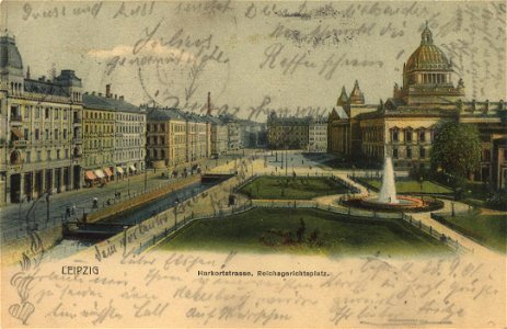 Leipzig, Sachsen - Harkortstraße, Reichsgerichtsplatz (Zeno Ansichtskarten)