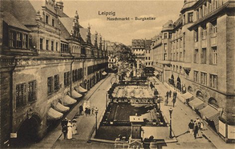 Leipzig, Sachsen - Naschmarkt, Burgkeller (Zeno Ansichtskarten)