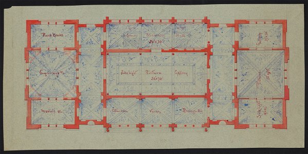 Lenox Library, New York, New York. Third floor plan LCCN2016652750