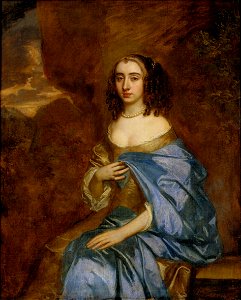 Lely, Sir Peter - Portrait of a Lady with a Blue Drape - Google Art Project