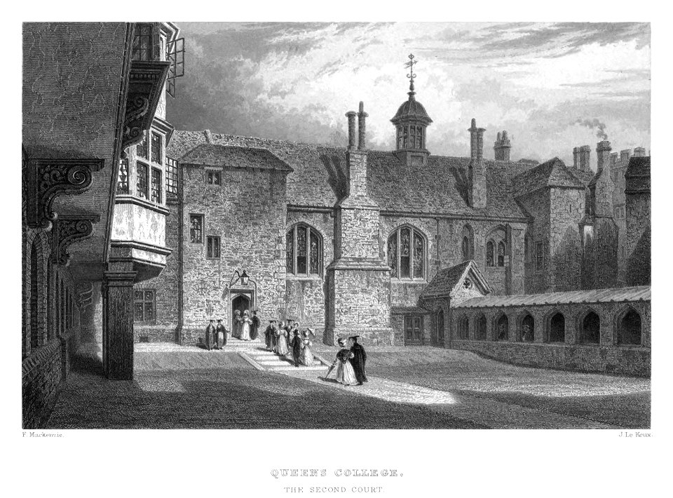 LeKeux - Cambridge, c1840 - Queens 01, Cloister Court - memorialsofcambr01wriguoft 0382