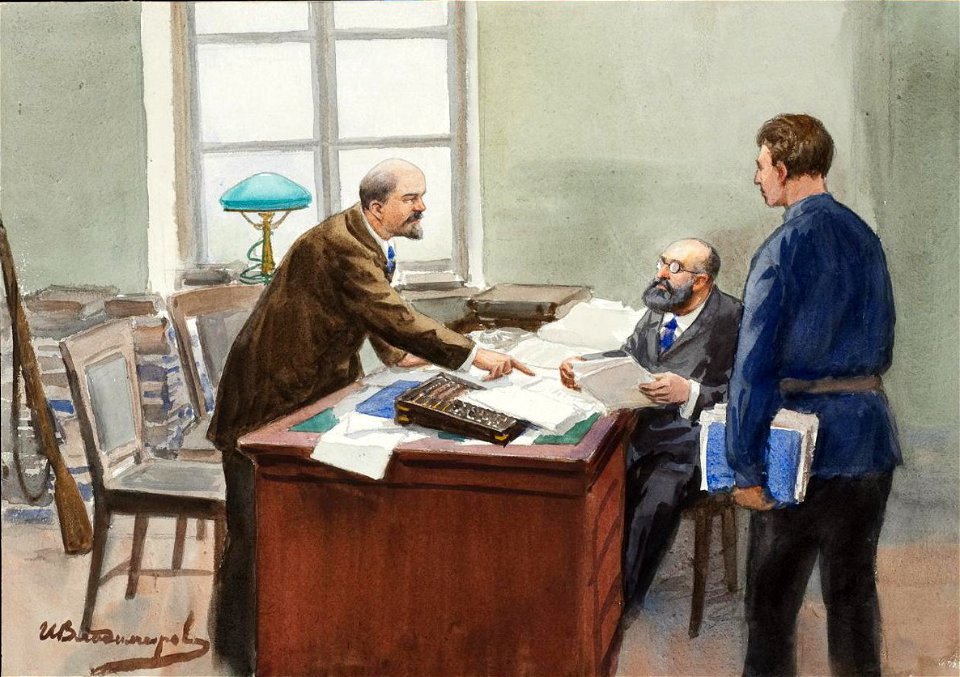Lenin&Kutler-in-Smolny-1919