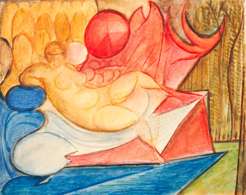 Leon Chwistek, Leżący akt kobiecy, c. 1922