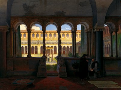 Leo von Klenze - Der Kreuzgang von San Giovanni in Laterano in Rom - G 15082 - Lenbachhaus