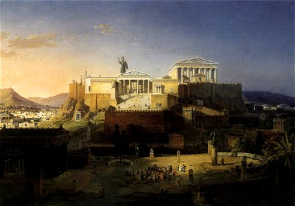 Leo von Klenze - The Acropolis at Athens - WGA12199. Free illustration for personal and commercial use.