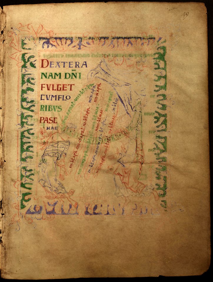 Leofric Missal - Bodley 579 f49r (Hand of God)