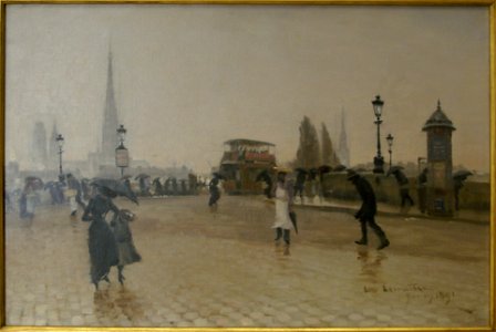 Lemaître - Le Pont Corneille à Rouen, temps de pluie