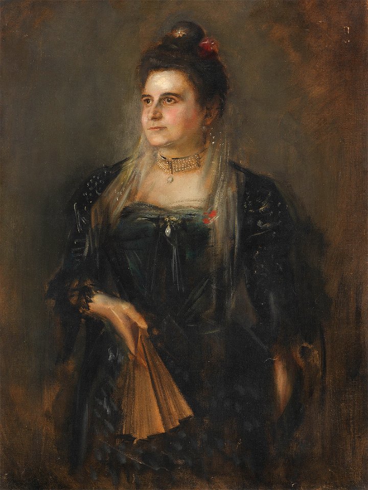 Franz von Lenbach - Frau Consul Landau (ca.1890)