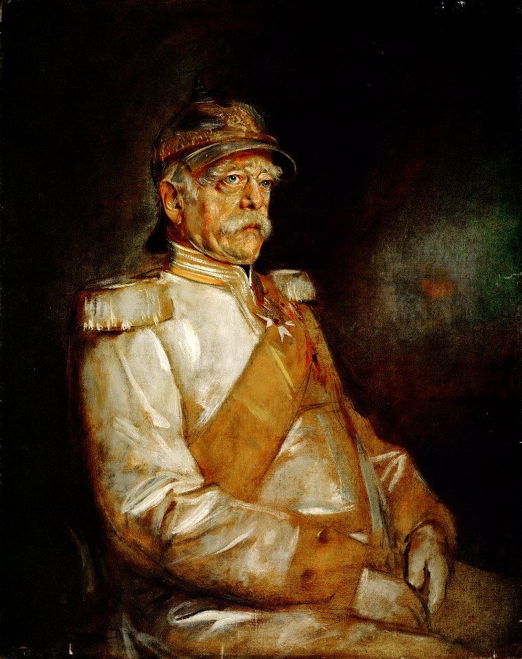 Franz von Lenbach - Kanzler Otto von Bismarck in Uniform mit preussischem Helm