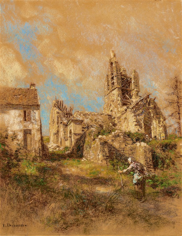 Leon augustin lhermitte eglise au soleil055838)