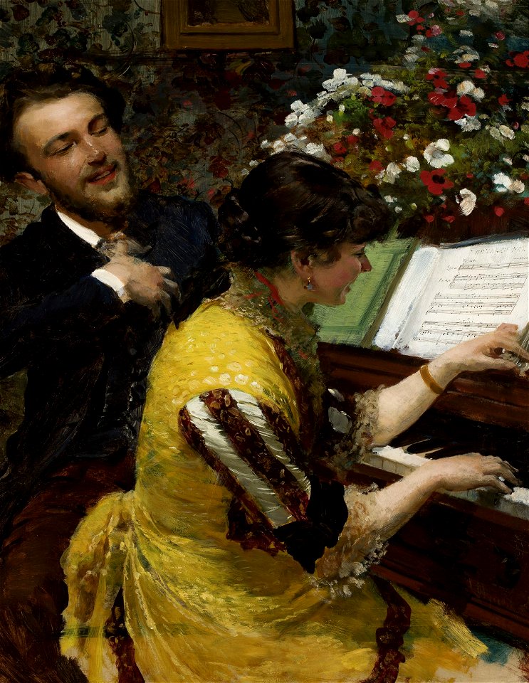 Leon Wyczółkowski - “I have seen once” – scene by the piano - MP 4022 - National Museum in Warsaw