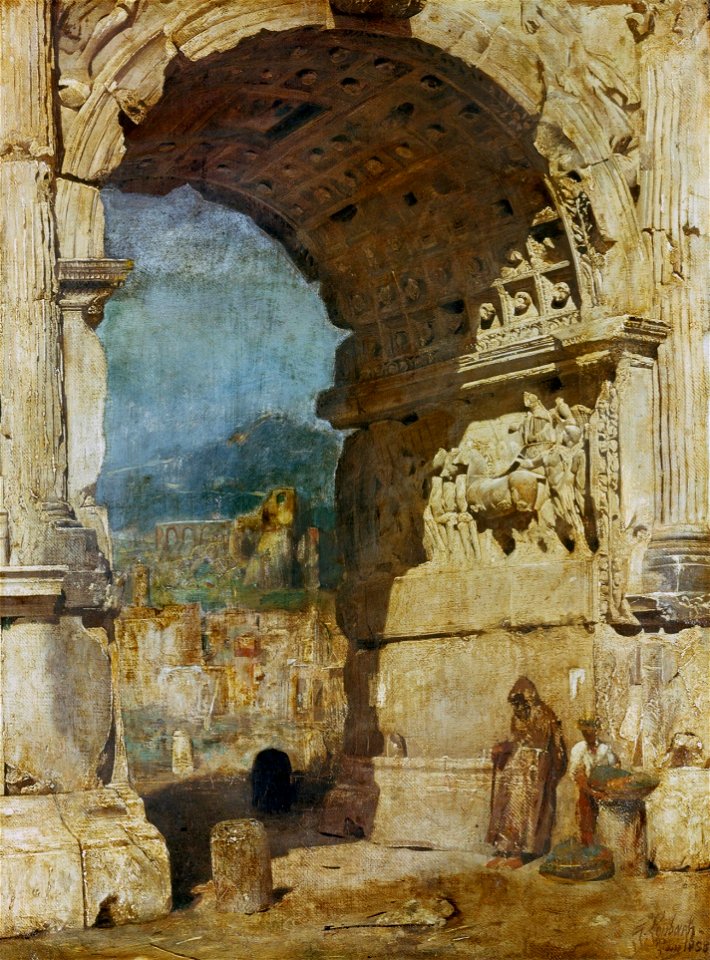 Franz von Lenbach - Der Titusbogen in Rom (1858)