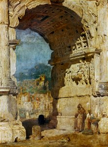 Franz von Lenbach - Der Titusbogen in Rom (1858)