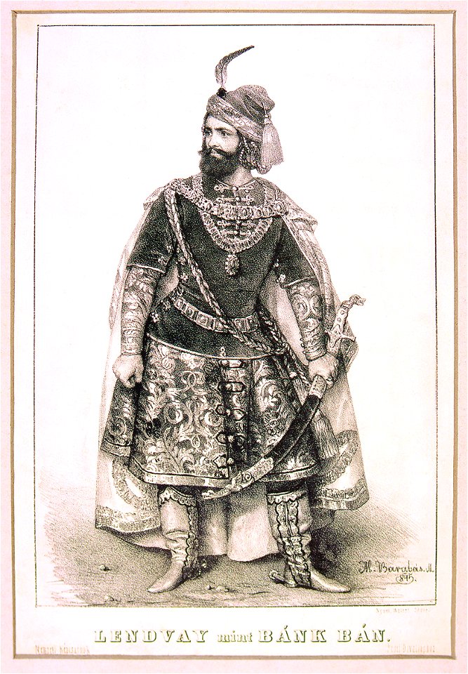 Lendvay Márton mint Bánk Bán (Barabás Miklós, 1845)