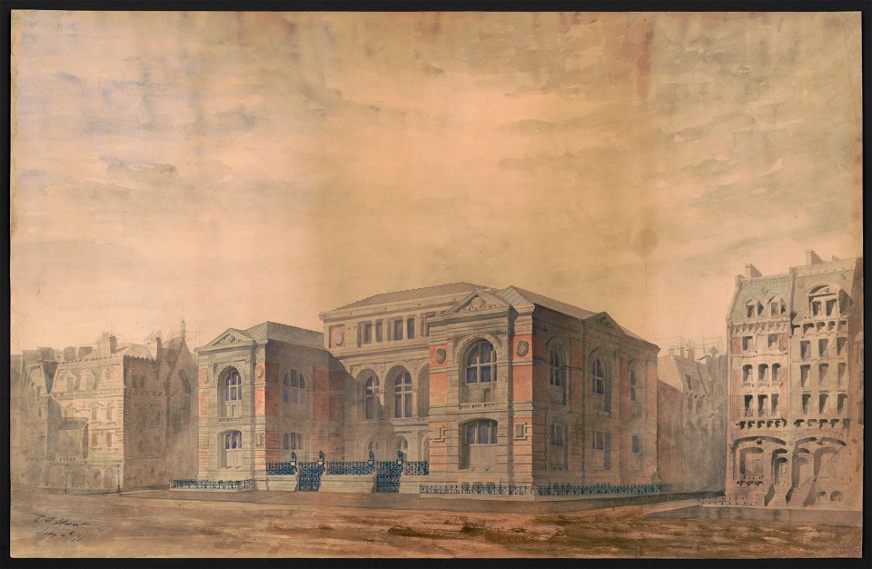 Lenox Library, New York, New York. Perspective projection) - R.M. Hunt LCCN2016652758