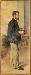 Leon Wyczółkowski - Portret malarza Wacława Koniuszki
