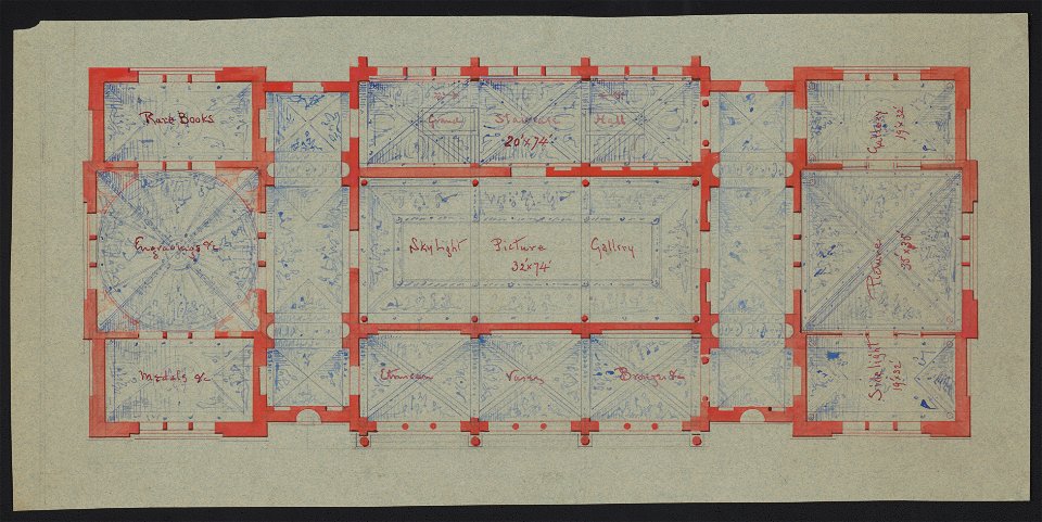 Lenox Library, New York, New York. Third floor plan LCCN2016652750