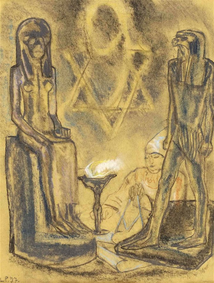 Leo Putz Davidsstern mit ägyptischen Göttern 1937
