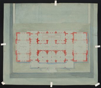 Lenox Library, New York, New York. First floor plan showing masonry walls LCCN2016652298
