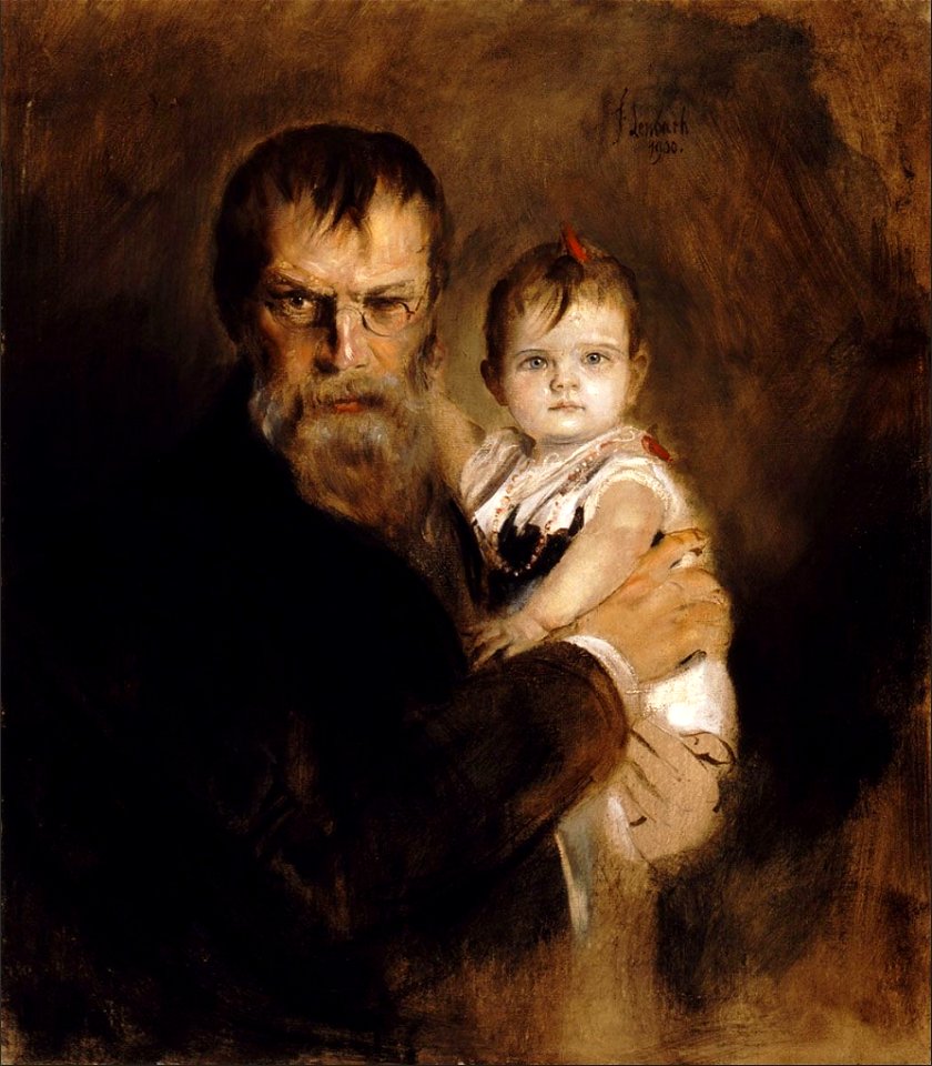 Franz von Lenbach - Der Künstler mit seiner Tochter (1900)