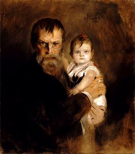 Franz von Lenbach - Der Künstler mit seiner Tochter (1900)