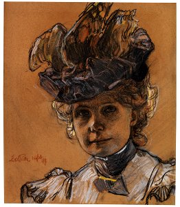 Leo Putz - Porträt Gertraud Luberich. 1899