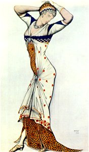 Leon Bakst - design for a ladys dress (1912)