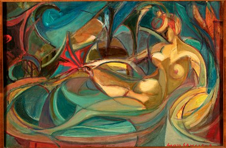Leon Chwistek - Bathing women - MPW 1159 MNW - National Museum in Warsaw